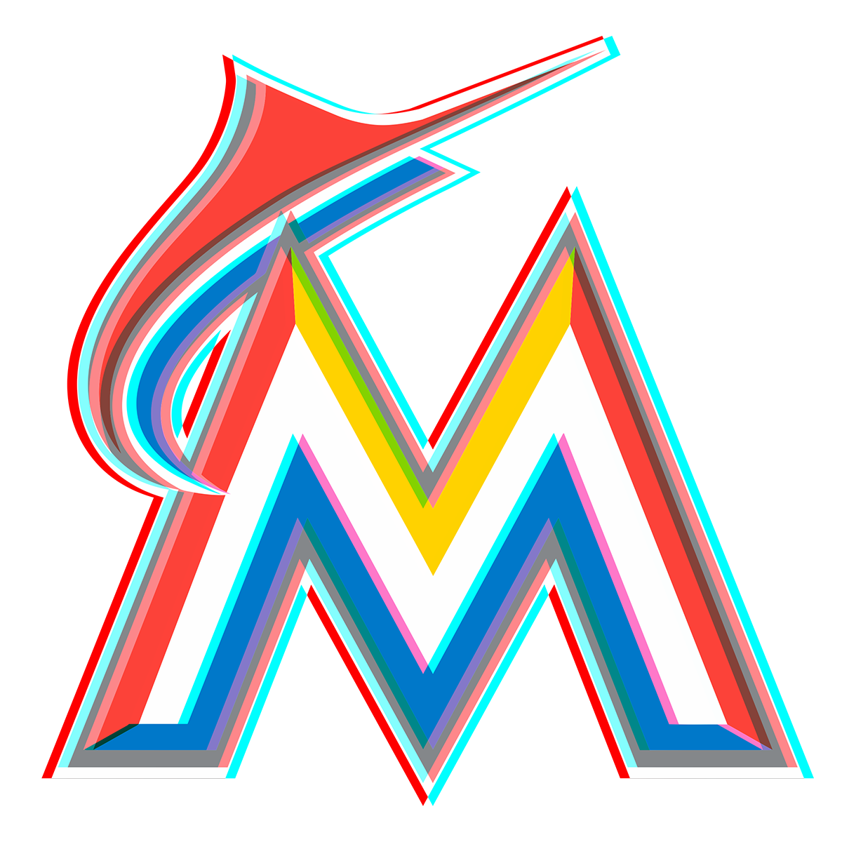 Phantom Miami Marlins logo iron on paper